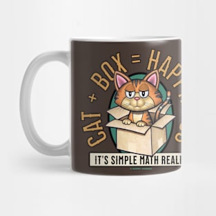 Cute Funny Cartoon Cat in Box Mug